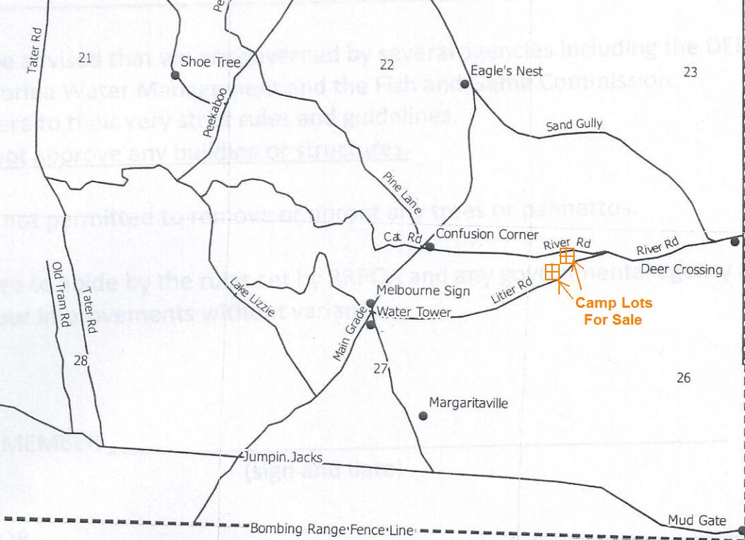 River Ranch Acres Florida Recreational - RRcampmap